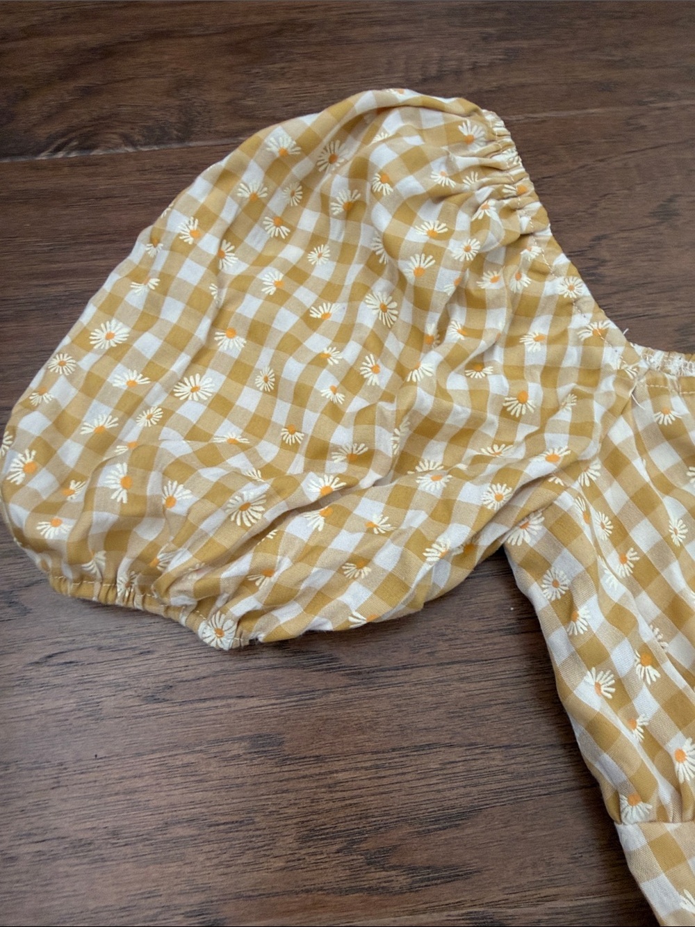 Petal + Pup Yellow Gingham & Daisy Sz 8 Cottagecore Smocked Dress -M ✨ - Picture 4 of 10